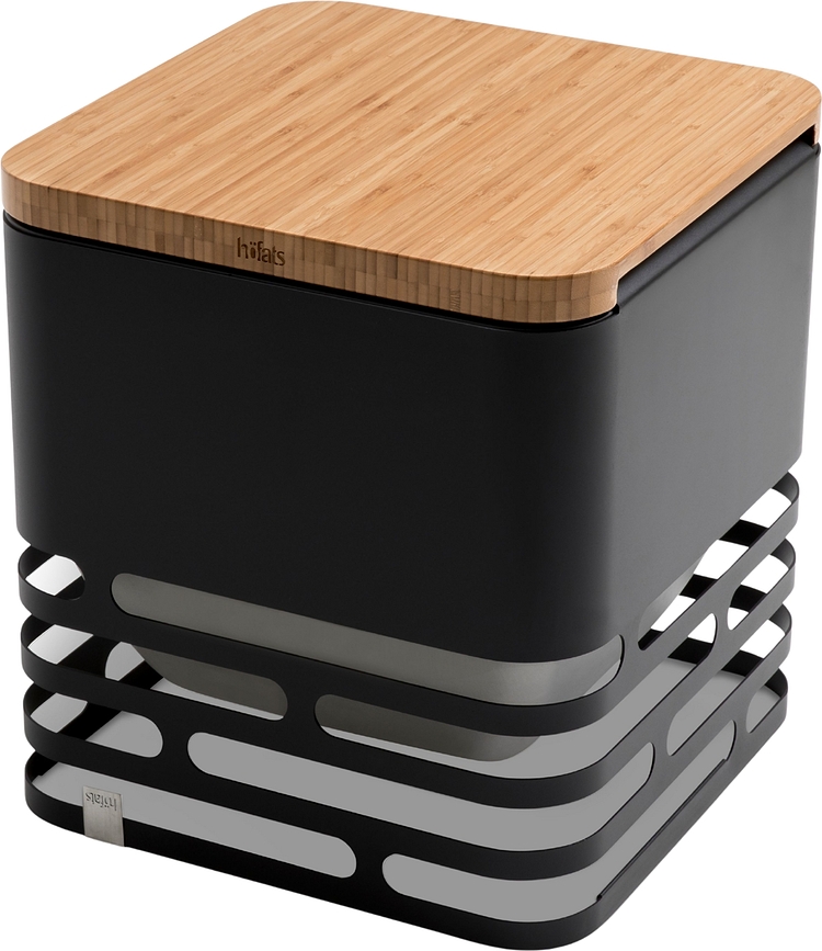 Cube Flip Μπρεζιέρα με ξύλινη επιφάνεια, Σετ 2 τεμαχίων