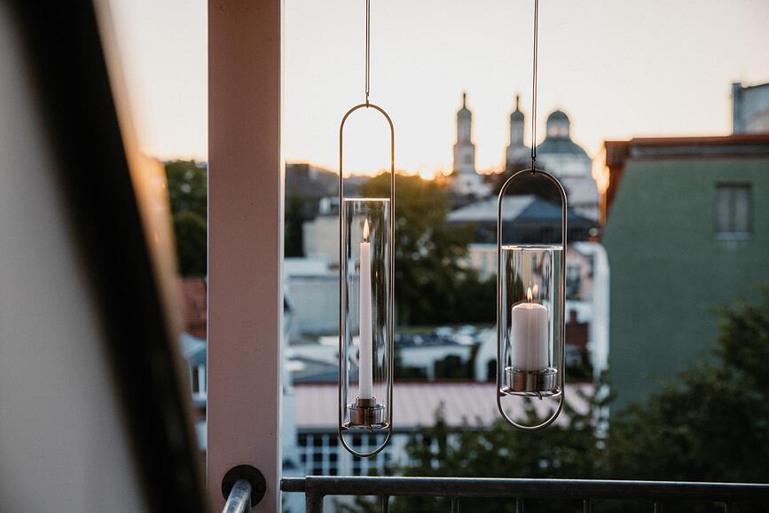 Farol Oval, 35 cm, plateado