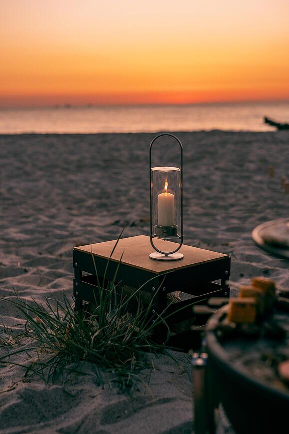 Farol Oval, 35 cm, plateado