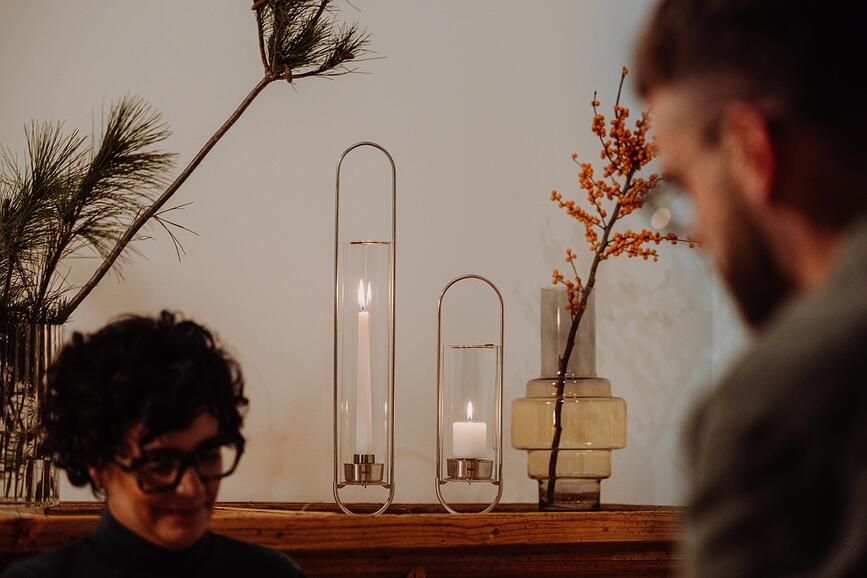 Farol Oval, 35 cm, plateado