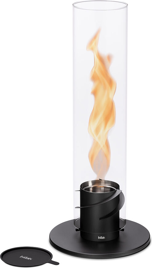 Farol Spin, grande, negro, con base