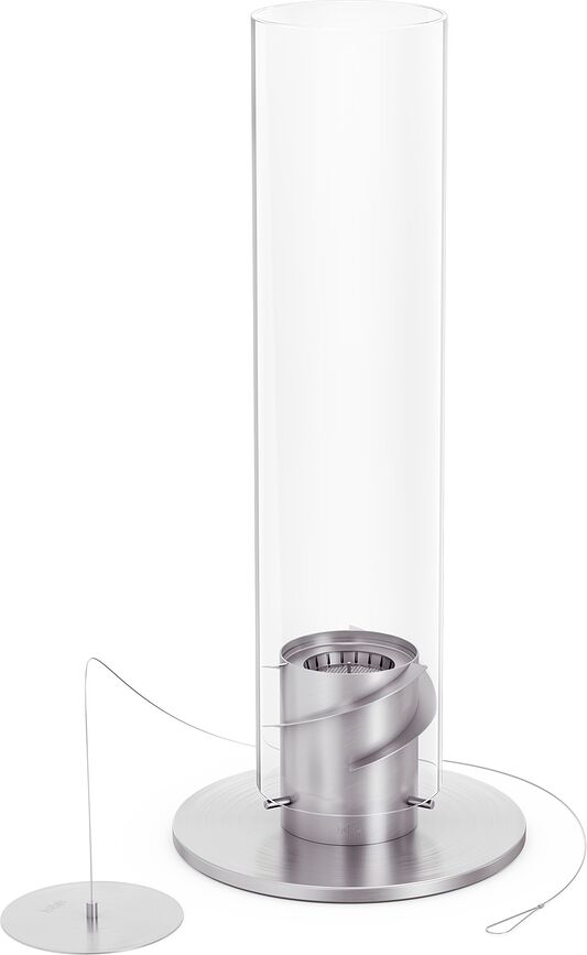 Farol Spin II, grande, negro, con base