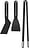 Herramientas para Barbacoa, negras, Set de 3 piezas