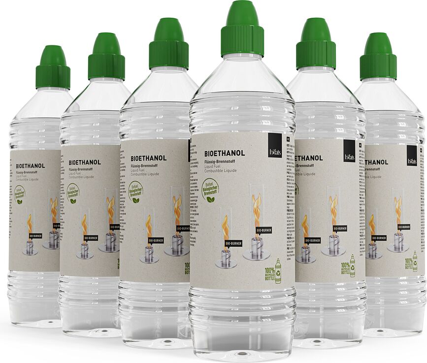 Hoefats Bioéthanol 1 l, Lot de 6
