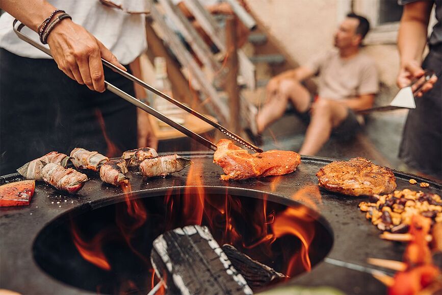 Hoefats Tools Pince de Barbecue, avec mâchoires dentées