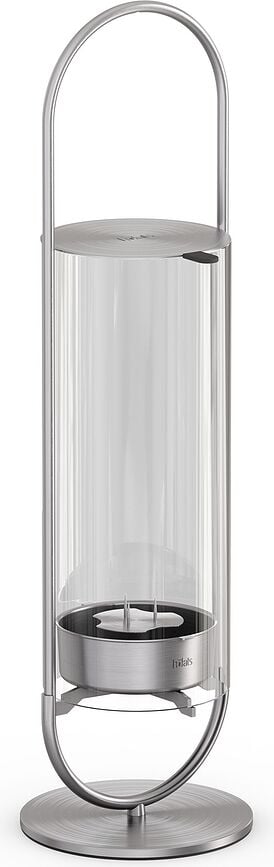 Oval Lampion 35 cm srebrni