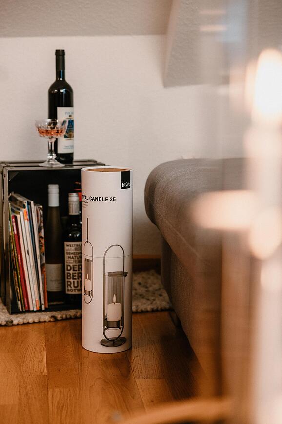 Oval Lanterne 35 cm, argentée