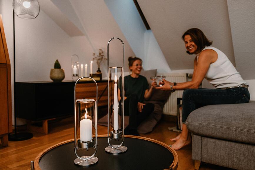 Oval Svetilka, 35 cm, srebrna