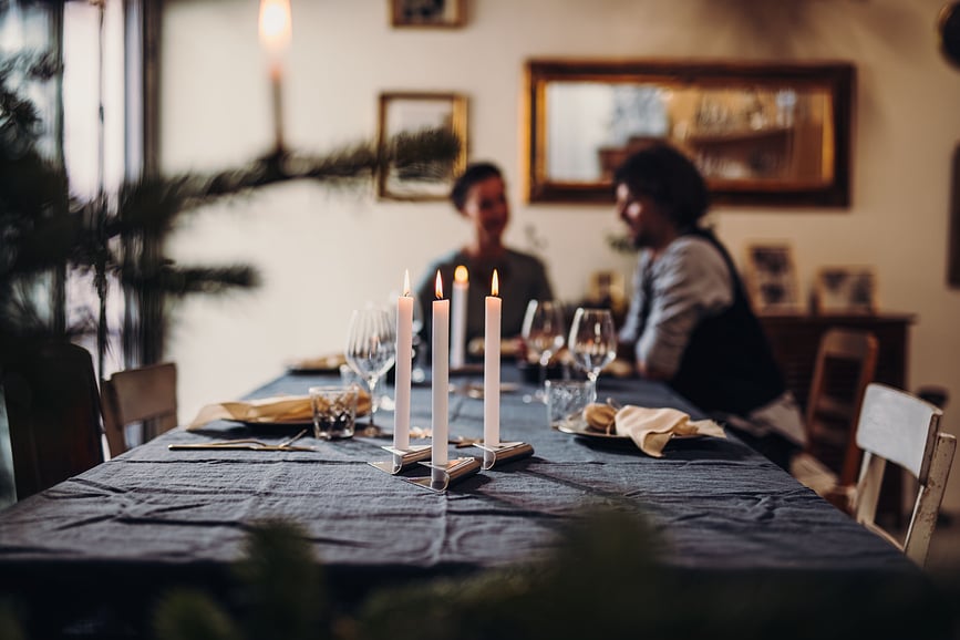 Portavelas Square, negros, 4 unidades