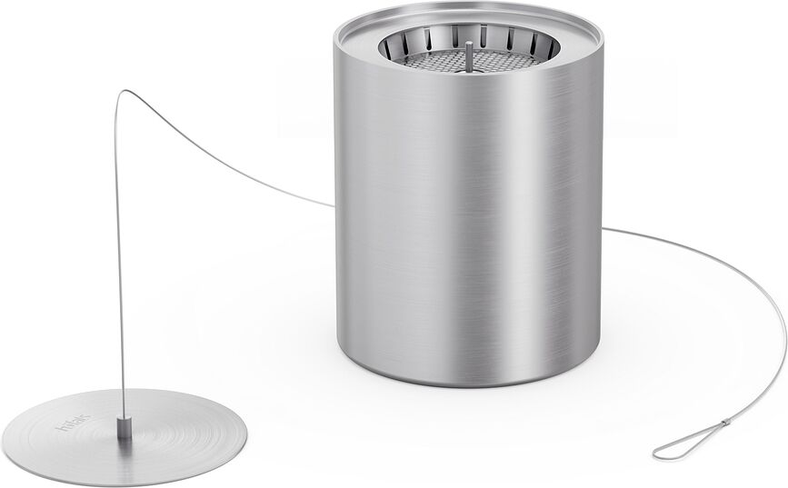 Quemador de Bioetanol para Farol Spin II, pequeño, con anillo y tapa, Set de 3 piezas