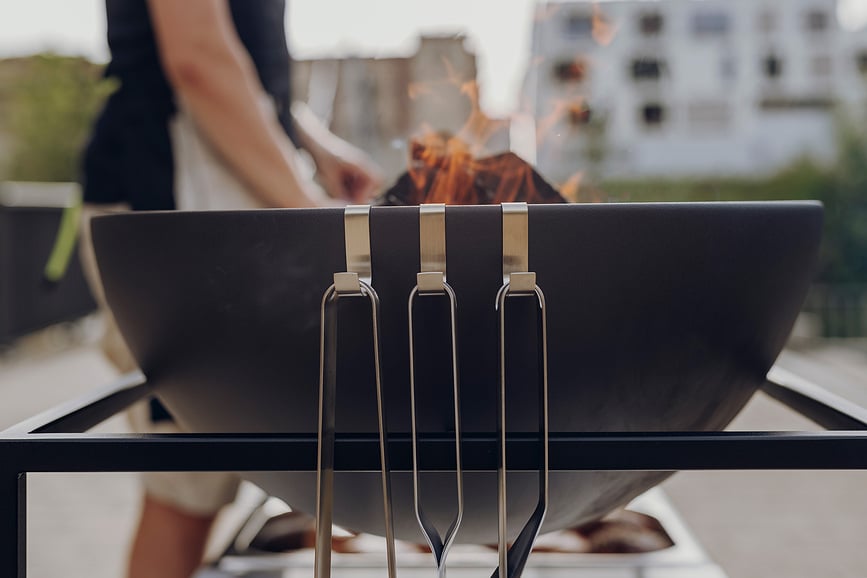 Utensilios para Barbacoa de acero inoxidable, Set de 3 piezas