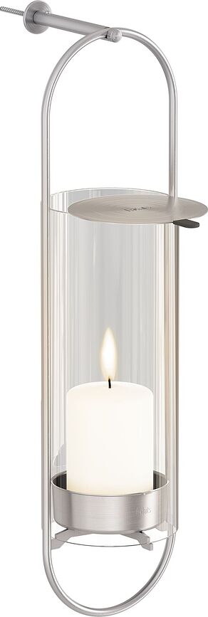 Soporte de pared para farol Oval, negro