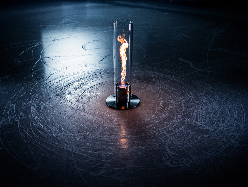 Spin II Lanterne avec base, grande, noire