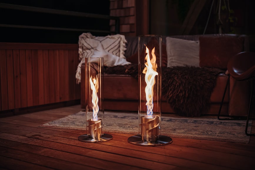 Spin II Φανάρι μεγάλο, μαύρο, με βάση