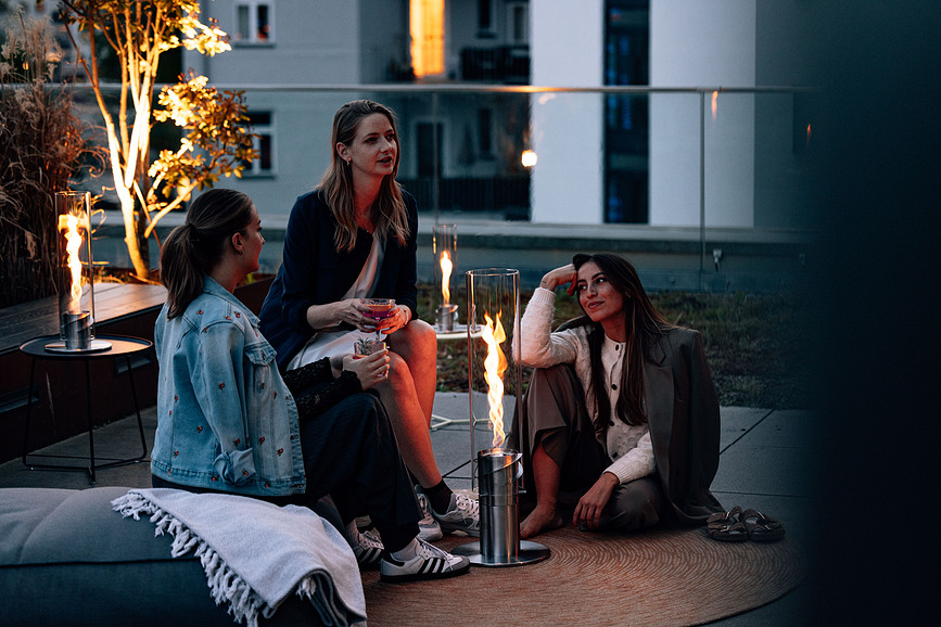 Spin II Φανάρι μεγάλο, μαύρο, με βάση