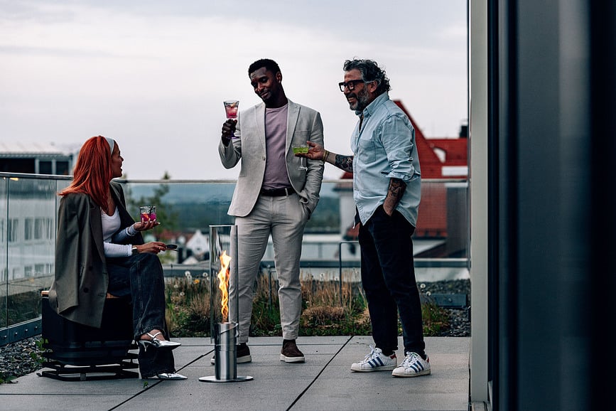 Spin II Rehausseur pour grande lanterne, noir