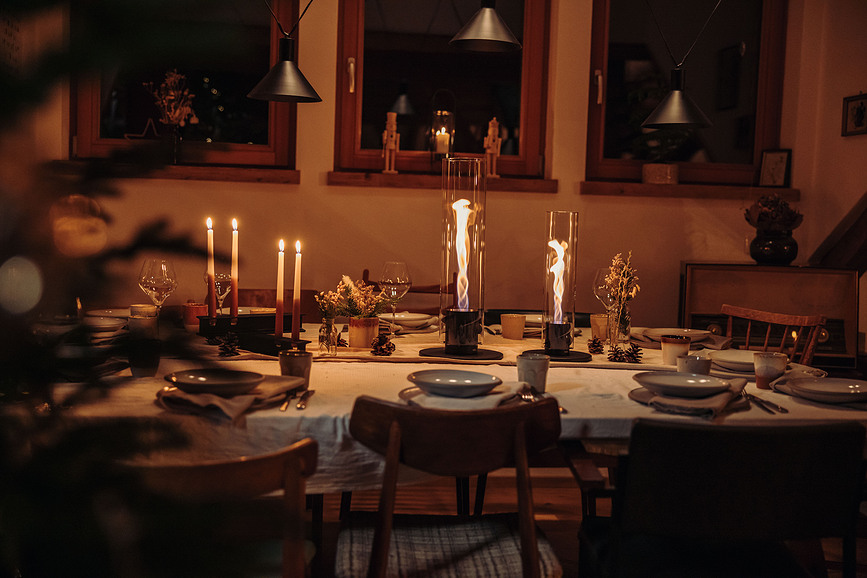 Spin II Svetilka, srednja, srebrna, s podstavkom