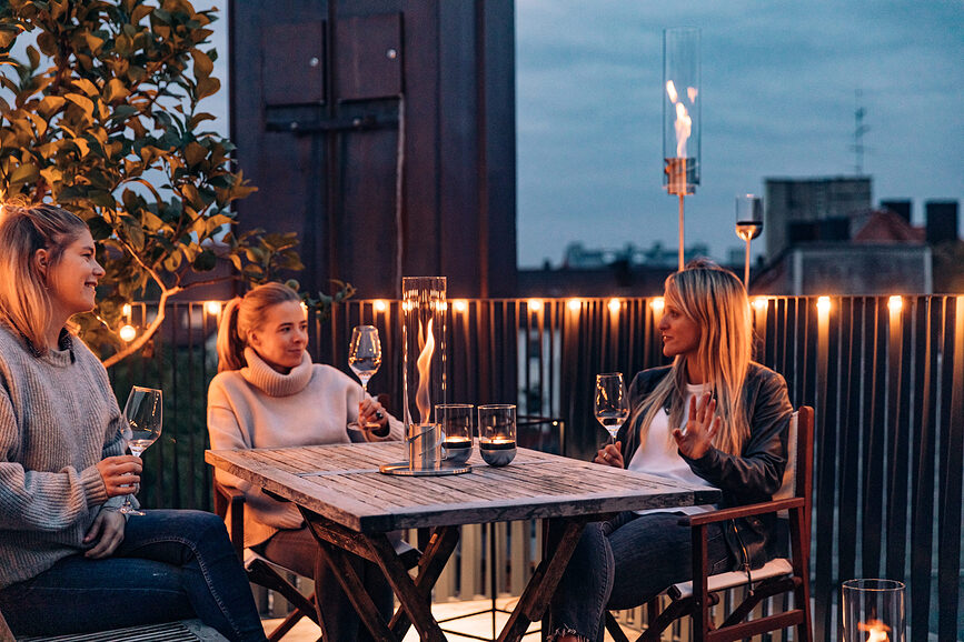 Spin Lampion s podstavkom, majhen, siv