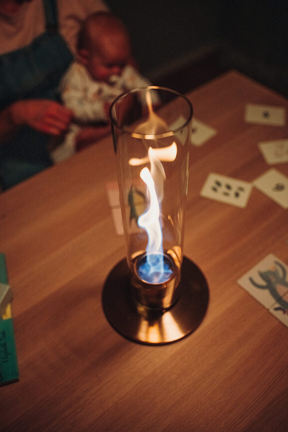 Spin Lampion mali sivi s postoljem