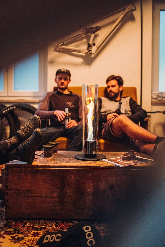 Spin Lampion s podstavkom, velik, srebrn