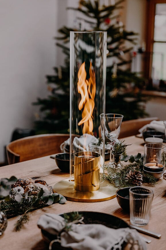 Spin Lampion s podstavkom, velik, srebrn