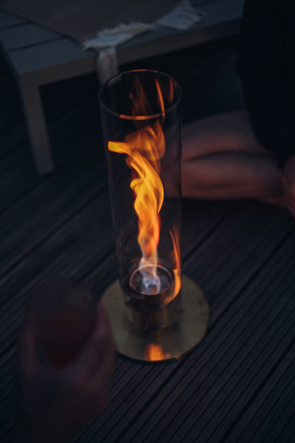 Spin Lampion veliki srebrni s postoljem