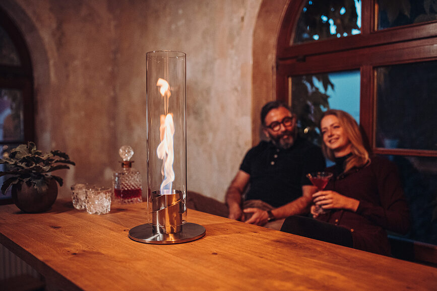 Spin Lampion veliki srebrni s postoljem