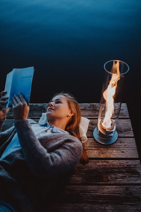 Spin Lampion veliki srebrni s postoljem