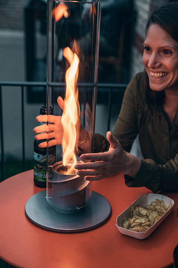 Spin Lampion veliki srebrni s postoljem