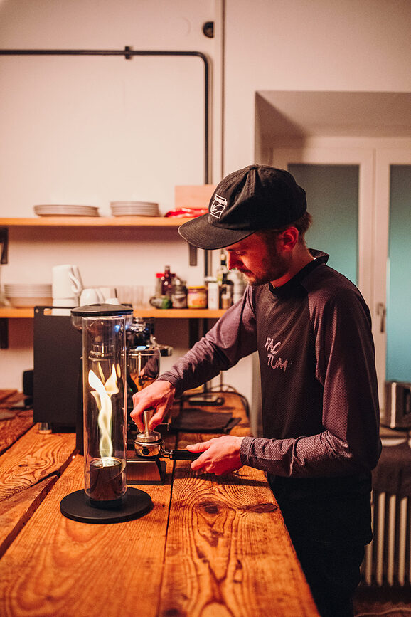 Spin Lanterne avec base, petite, grise