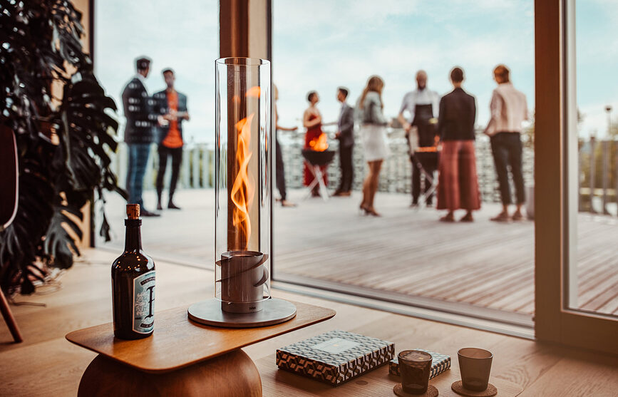 Spin Φανάρι, μεγάλο, ασημένιο, με βάση