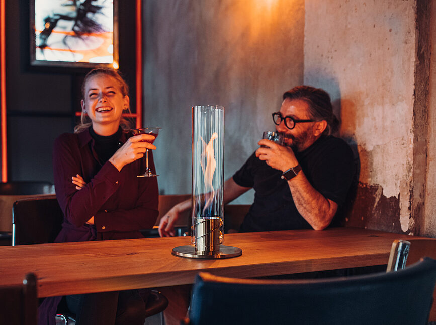 Spin Φανάρι με βάση, μικρό, ασημένιο