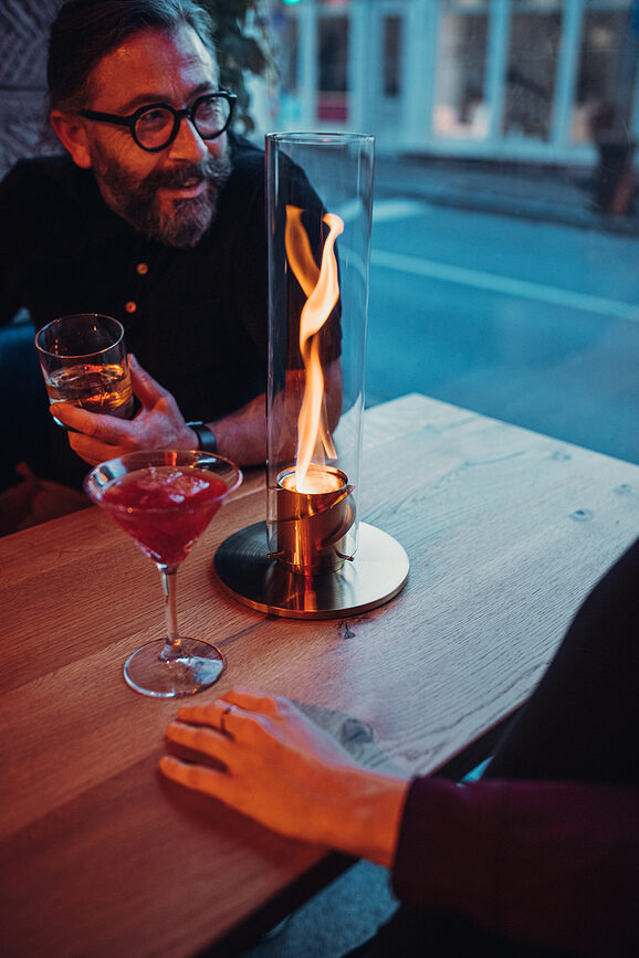 Spin Φανάρι με βάση, μικρό, ασημένιο