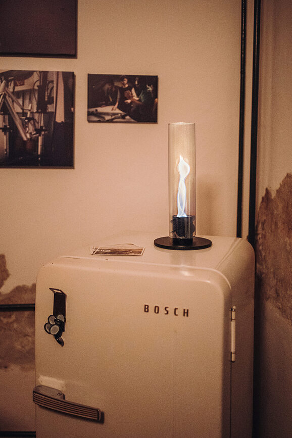 Spin Φανάρι με βάση, μικρό, ασημένιο