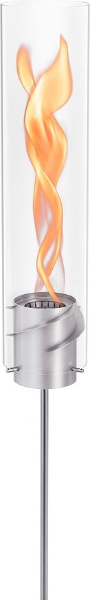 Spin Stojalo za baklo, srebrno, 4-delni set