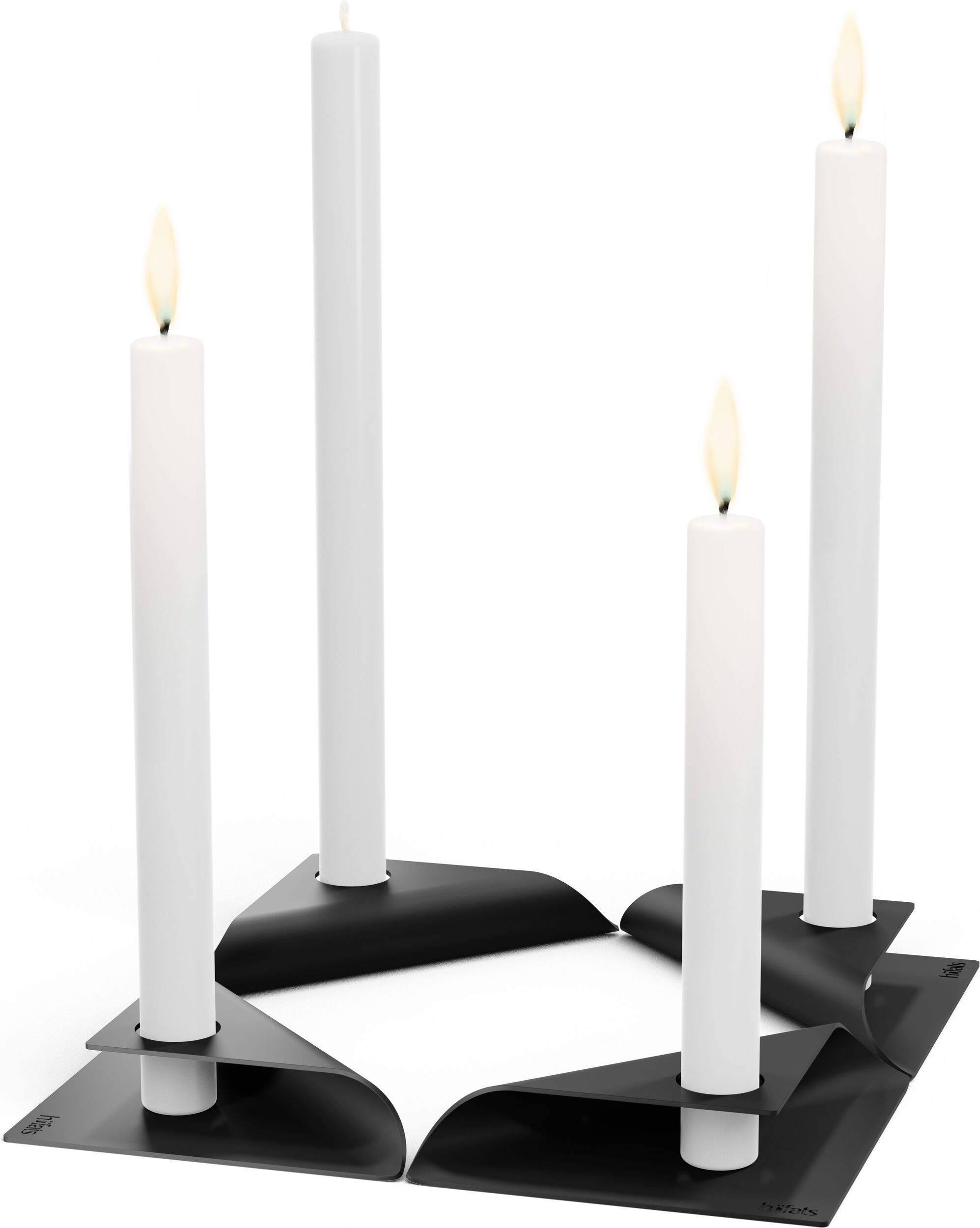 Square Kerzenständer schwarz 4 St.