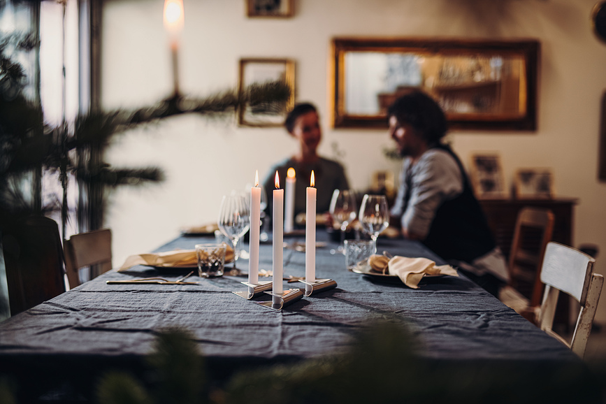 Square Svečniki, črni, 4 kosi