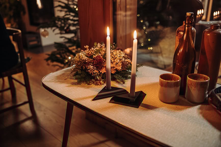 Square Svijećnjak crni