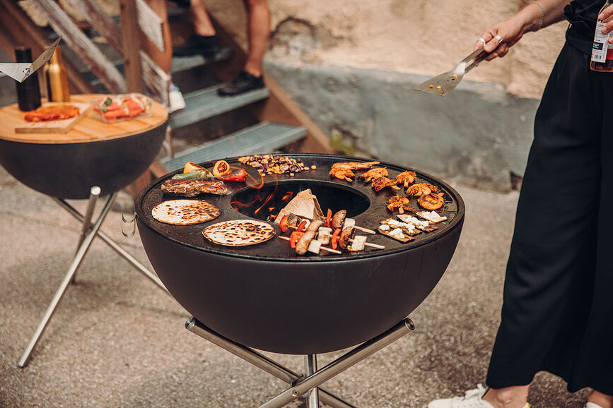 Tapa para Hoguera Bowl, de bambú, 70 cm