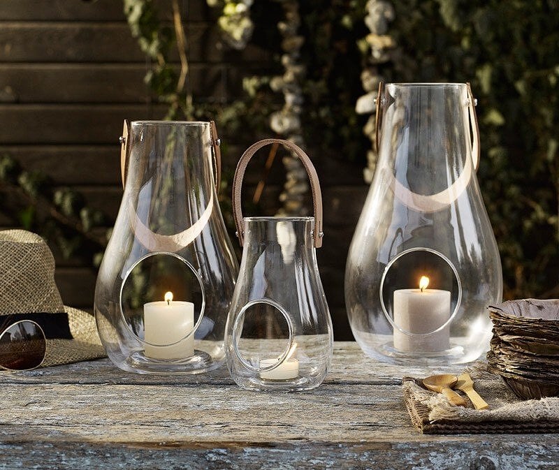 Design with Light Svečnik, transparenten, 24,8 cm