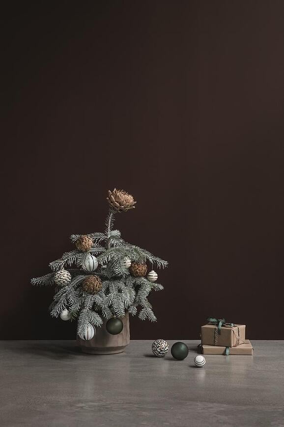 Bola de Navidad Souvenir, 8 cm, con diseño de escamas, roja