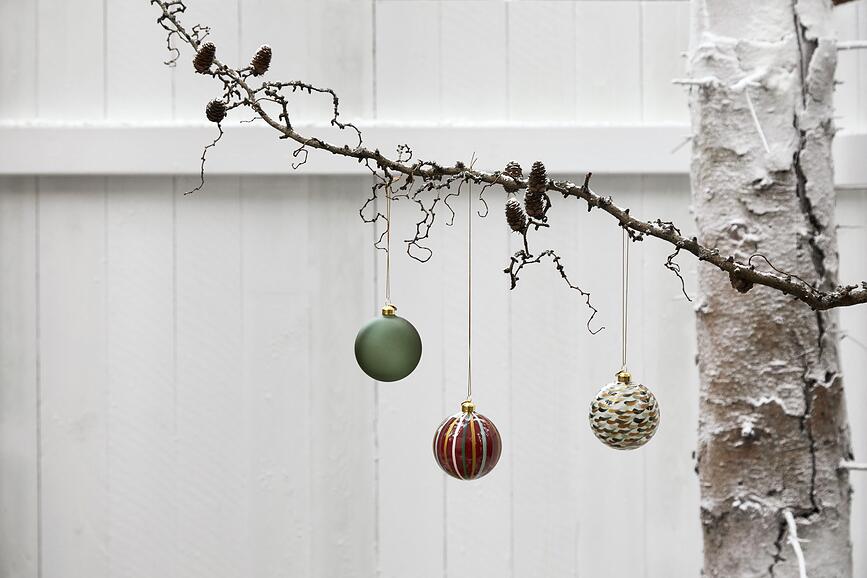 Bola de Navidad Souvenir, 8 cm, con diseño de escamas, roja