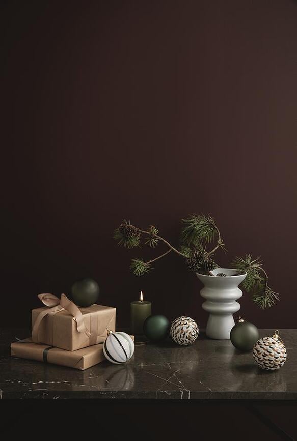 Bola de Navidad Souvenir, 8 cm, con diseño de escamas, roja