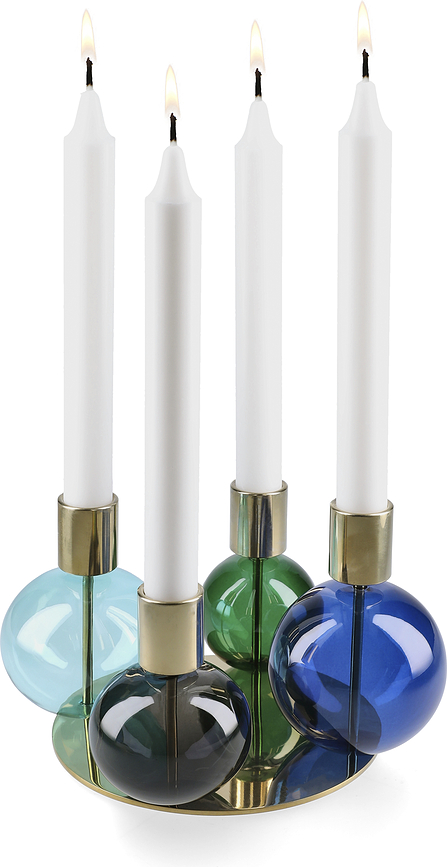 Bubble Chandelier quadruple, pour bougie classique, avec base