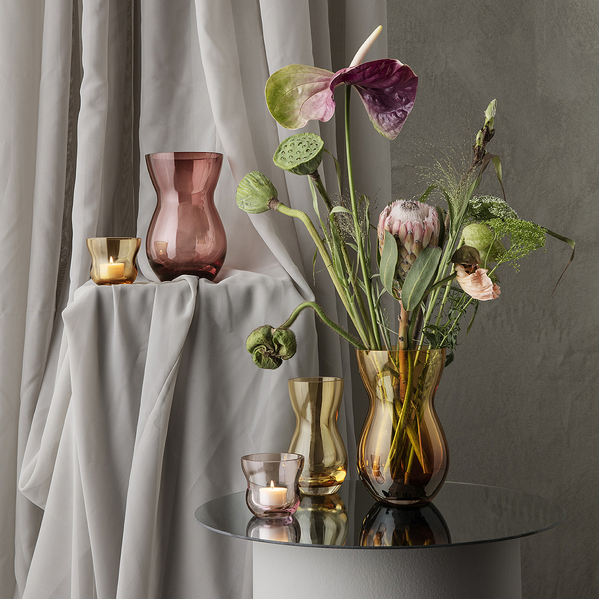 Calabas Κηροπήγιο για ρεσό, 8,5 cm, κεχριμπαρί