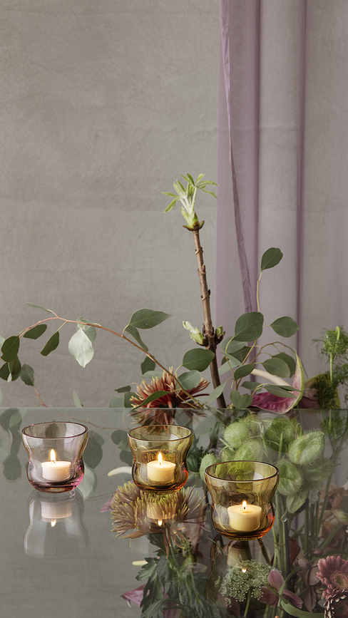 Calabas Κηροπήγιο για ρεσό, 8,5 cm, κεχριμπαρί