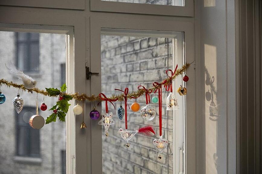 Colgante de Navidad Holmegaard 2025, diseño estrella