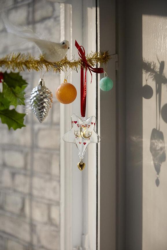 Colgante de Navidad Holmegaard 2025, diseño estrella