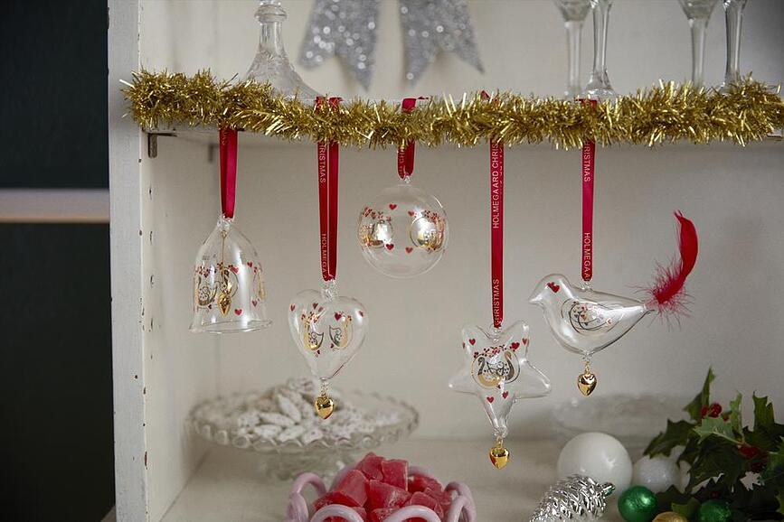 Colgante de Navidad Holmegaard 2025, diseño estrella