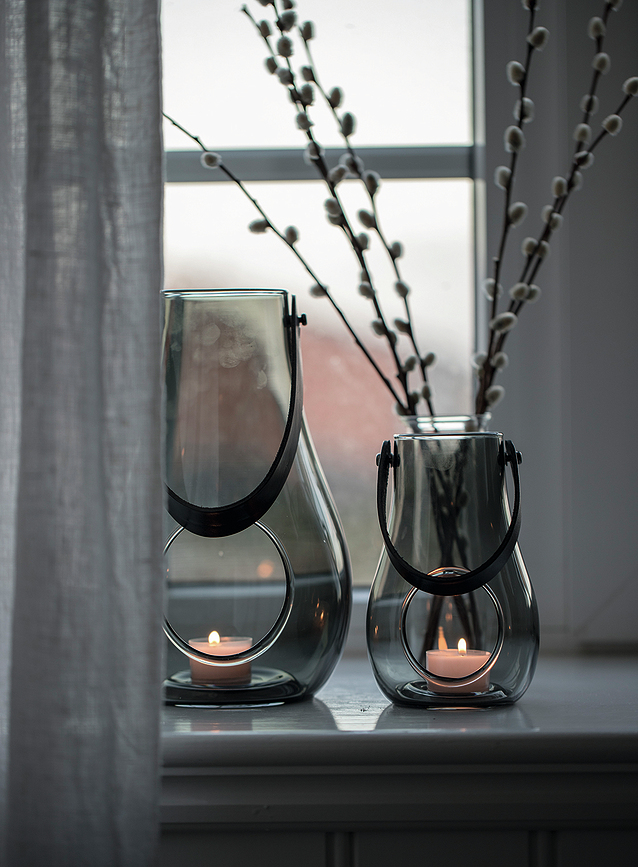 Design With Light Lanterne 16 cm, grise